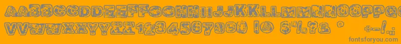 Balagan Font – Gray Fonts on Orange Background
