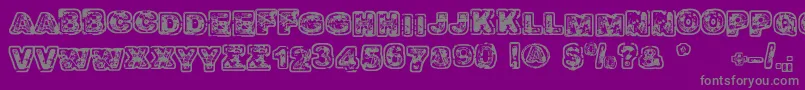 Balagan Font – Gray Fonts on Purple Background