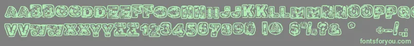 Balagan Font – Green Fonts on Gray Background
