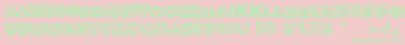 Balagan Font – Green Fonts on Pink Background