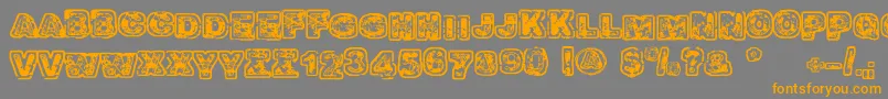 Balagan Font – Orange Fonts on Gray Background
