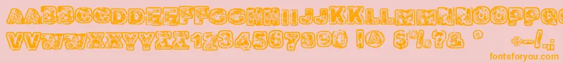 Balagan Font – Orange Fonts on Pink Background