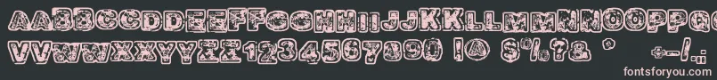 Balagan Font – Pink Fonts on Black Background