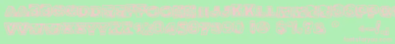 Balagan Font – Pink Fonts on Green Background