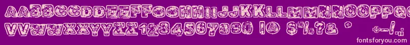 Balagan Font – Pink Fonts on Purple Background