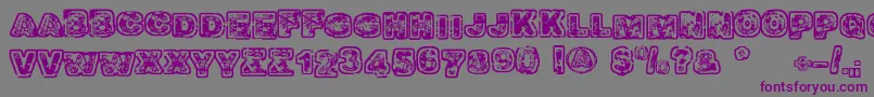 Balagan Font – Purple Fonts on Gray Background