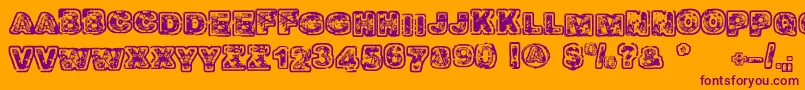 Balagan Font – Purple Fonts on Orange Background