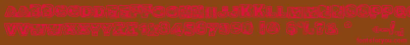 Balagan Font – Red Fonts on Brown Background