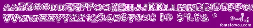 Balagan Font – White Fonts on Purple Background