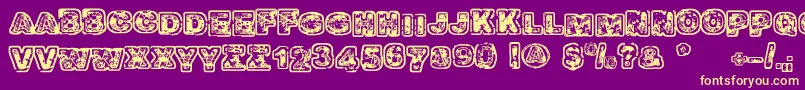 Balagan Font – Yellow Fonts on Purple Background