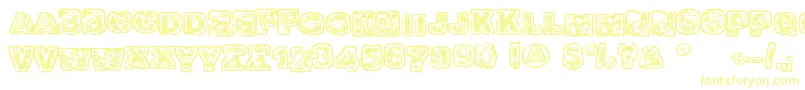 More about Balagan Font Balagan Font – Yellow Fonts on White Background