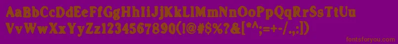 Шрифт TrustUs – коричневые шрифты на фиолетовом фоне