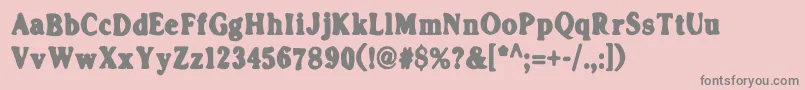 フォントTrustUs – ピンクの背景に灰色の文字