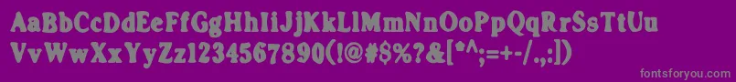 TrustUs-fontti – harmaat kirjasimet violetilla taustalla