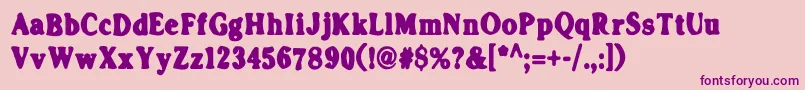 TrustUs Font – Purple Fonts on Pink Background