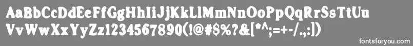 TrustUs Font – White Fonts on Gray Background