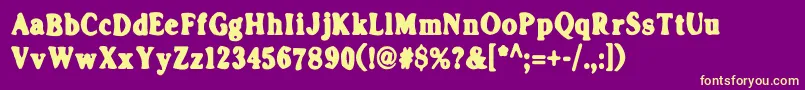TrustUs Font – Yellow Fonts on Purple Background