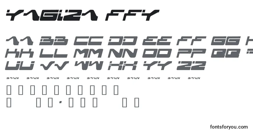 Schriftart Yagiza ffy – Alphabet, Zahlen, spezielle Symbole