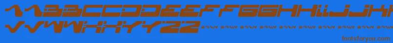 Yagiza ffy Font – Brown Fonts on Blue Background