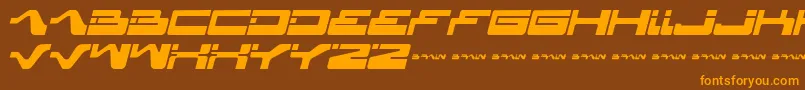Yagiza ffy-Schriftart – Orangefarbene Schriften auf braunem Hintergrund