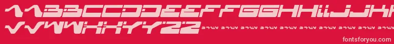 フォントYagiza ffy – 赤い背景にピンクのフォント