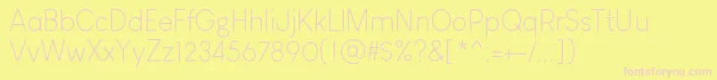 LouisGeorgeCafeLight Font – Pink Fonts on Yellow Background
