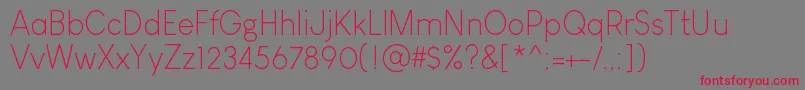 LouisGeorgeCafeLight Font – Red Fonts on Gray Background