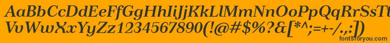 TusarBolditalic Font – Black Fonts on Orange Background