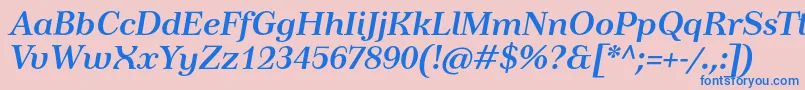 TusarBolditalic Font – Blue Fonts on Pink Background