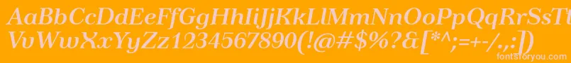 TusarBolditalic Font – Pink Fonts on Orange Background