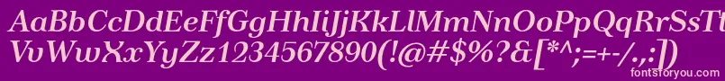 TusarBolditalic Font – Pink Fonts on Purple Background