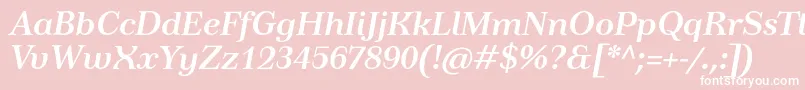 TusarBolditalic Font – White Fonts on Pink Background