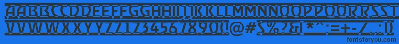 RewindertitulrwdRegular Font – Black Fonts on Blue Background