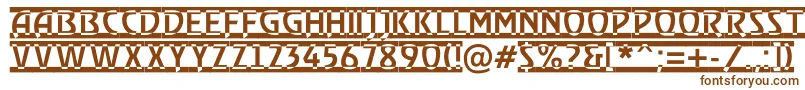 RewindertitulrwdRegular Font – Brown Fonts on White Background