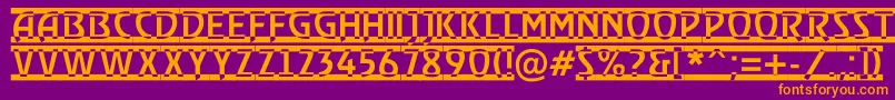 RewindertitulrwdRegular Font – Orange Fonts on Purple Background