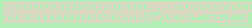 RewindertitulrwdRegular Font – Pink Fonts on Green Background
