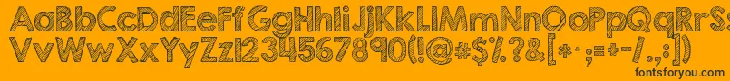 Kg Second Chances Sketch Font – Black Fonts on Orange Background