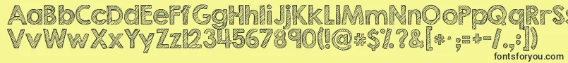 Kg Second Chances Sketch Font – Black Fonts on Yellow Background