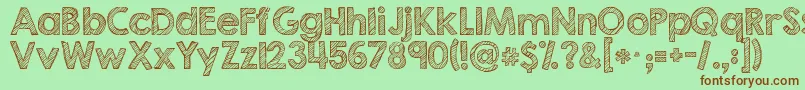 Kg Second Chances Sketch Font – Brown Fonts on Green Background