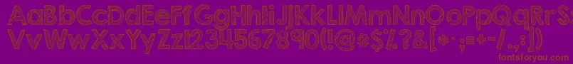 Kg Second Chances Sketch-Schriftart – Braune Schriften auf violettem Hintergrund