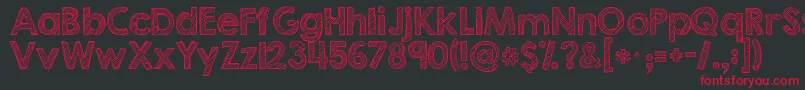 Kg Second Chances Sketch Font – Red Fonts on Black Background