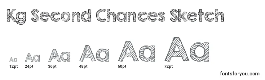 Größen der Schriftart Kg Second Chances Sketch