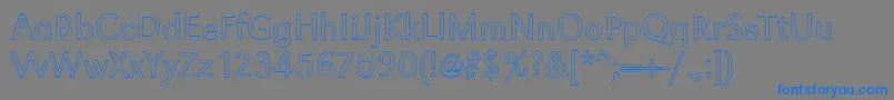 GroteskouLightRegular Font – Blue Fonts on Gray Background