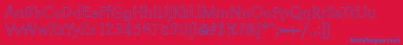 GroteskouLightRegular Font – Blue Fonts on Red Background