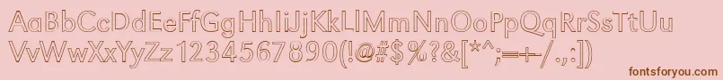 GroteskouLightRegular Font – Brown Fonts on Pink Background