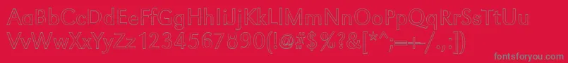 GroteskouLightRegular Font – Gray Fonts on Red Background