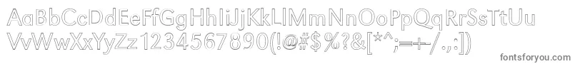 フォントGroteskouLightRegular – 灰色のフォント