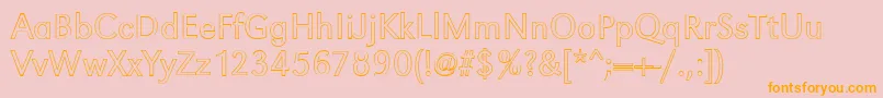 GroteskouLightRegular Font – Orange Fonts on Pink Background