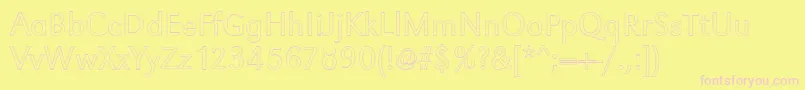 GroteskouLightRegular Font – Pink Fonts on Yellow Background