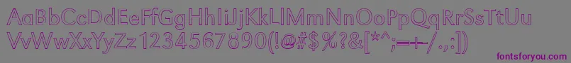 GroteskouLightRegular Font – Purple Fonts on Gray Background